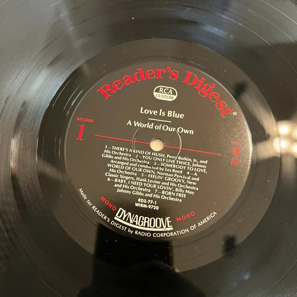 VTG 1969 Love Is Blue Vinyl Records Box Set Reader's Digest Blue 4 LP USA EUC - Picture 11 of 16